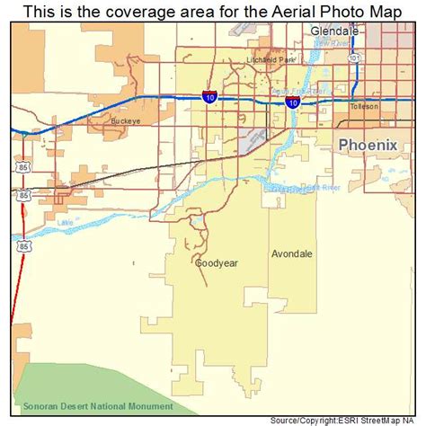 Aerial Photography Map of Goodyear, AZ Arizona