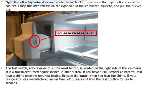 How to reset the ice maker in Samsung French Door Refrigerators