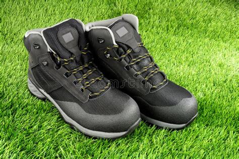 Pair of New Work Safety Boots Stock Image - Image of right, shoes ...