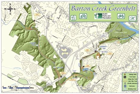 Barton Creek Greenbelt Map