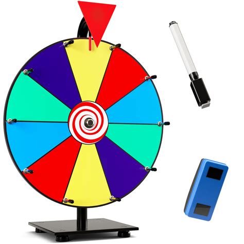 Buy 12 Inch Heavy Duty Spinning Prize Wheel - 10 Slots Color op ...