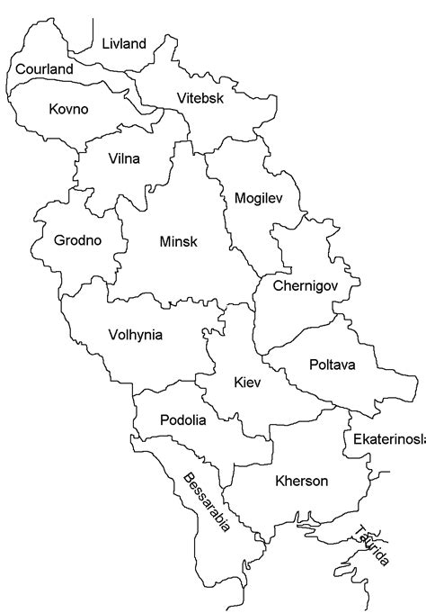 Eastern Europe Map Outline