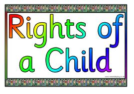 UN Rights Of A Child Posters | Teaching Resources