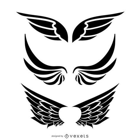 Isolated wing illustration set #AD , #Sponsored, #affiliate, #wing, # ...