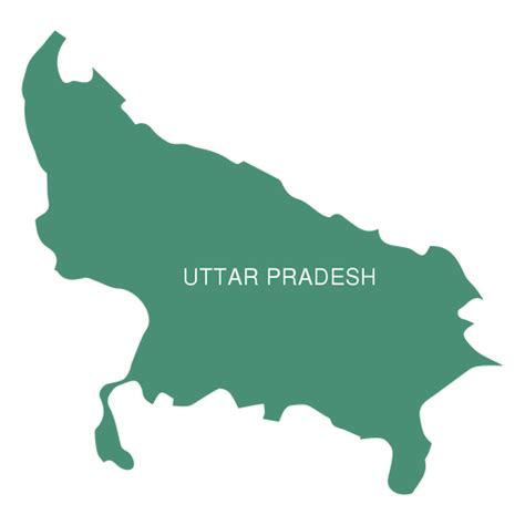 Uttar Pradesh State Map PNG & SVG Design For T-Shirts