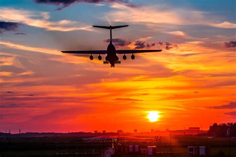 aircraft, Landing, Sunset, Il 76 Wallpapers HD / Desktop and Mobile ...