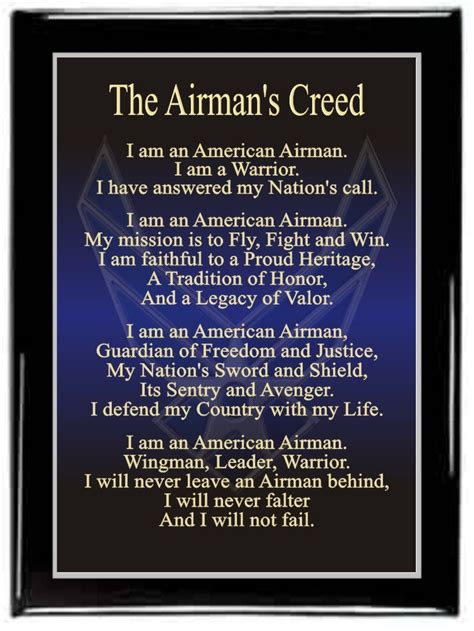 The Airman's Creed Plaque,air Force Plaque,military Plaque,retirement Plaque,promotion Gift,pcs ...