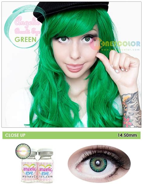 Angelic Bambi Eye Green | Contact lenses colored, Circle contact lenses, Cosmetic contact lenses