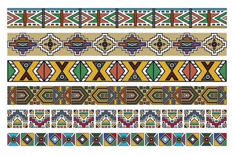 Ndebele African Border Pattern Art 2 Stock Photo - Image: 25562330