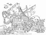 Sunken Shipwreck Coloring Pages sketch template