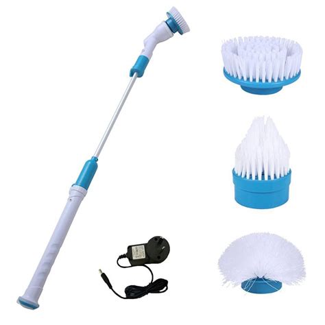 Multi-function Tub and Tile Scrubber Cordless Power Spin Scrubber Power Cleaning Brush Set for ...