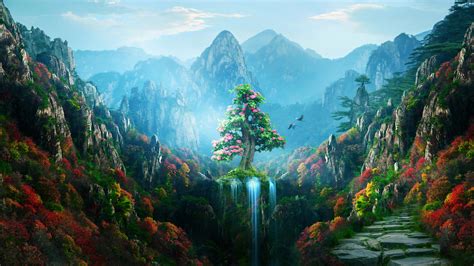 1920x1080 Spring Autumn Colorful Nature Magical Forest 4k Laptop Full ...