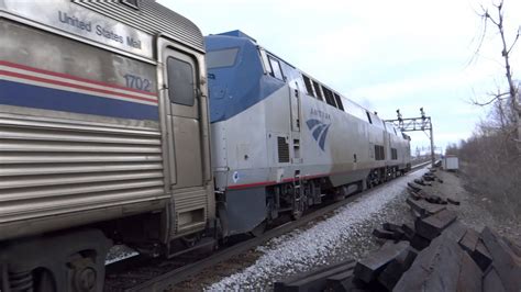 New York City Amtrak Train P40DC 1 & 52 Departing Depew NY (Buffalo ...