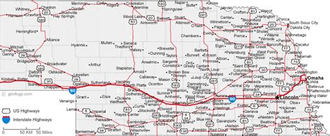 Map Of Nebraska Cities And Towns - Mona Sylvia