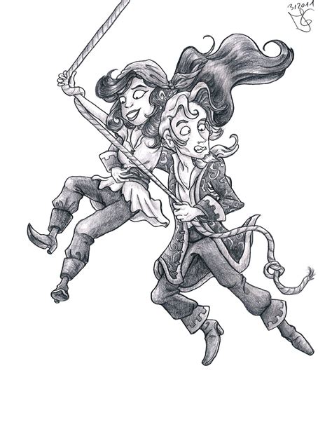 Guybrush and Elaine Threepwood by Tabascofanatikerin on DeviantArt