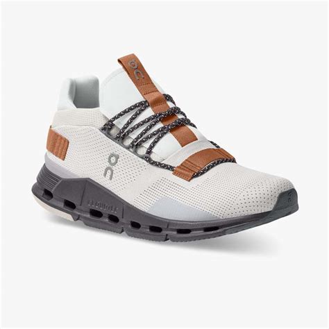 On Running Cloud Shoes Men's Cloudnova-White | Pecan [Cloudwhite-pecan ...