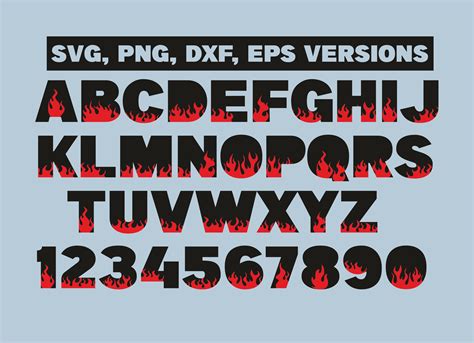 Flame font fire font svg flame alphabet flame svg fire