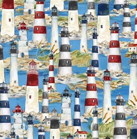 Lighthouse Fabric for sale | Only 4 left at -65%