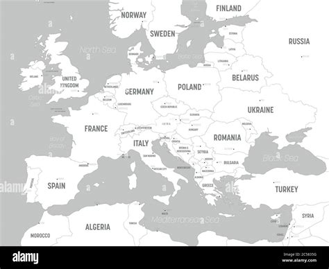 Map Of Europe With Country Names And Capitals