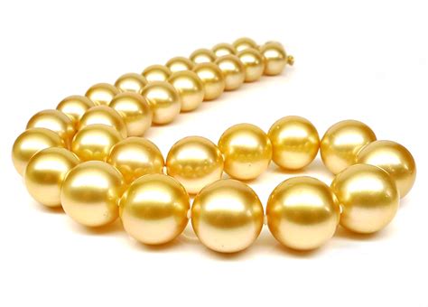 Golden South Sea Pearl necklace 10-12mm 18inch 14k yellow gold clasp ...