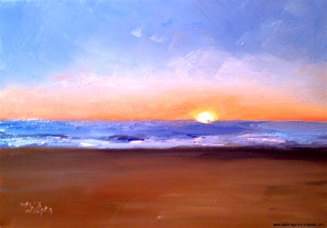 Beach Sunrise Painting | Wallpapers Gallery