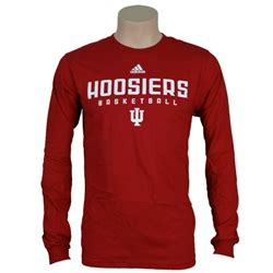 LONGSLEEVE ADIDAS Crimson HOOSIER BASKETBALL Sideline T-Shirt