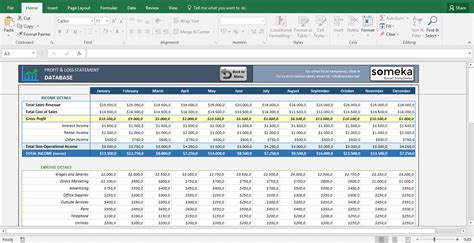 P&l Spreadsheet Template — db-excel.com