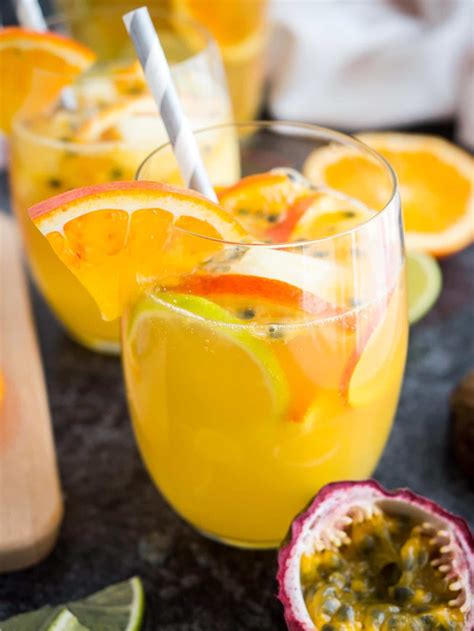 White Wine Sangria Recipe with Tropical Fruits | Plated Cravings