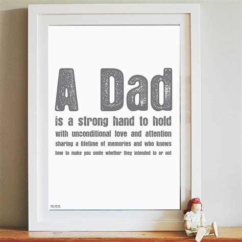 'a dad' word pressed art print by pearl and earl | notonthehighstreet.com