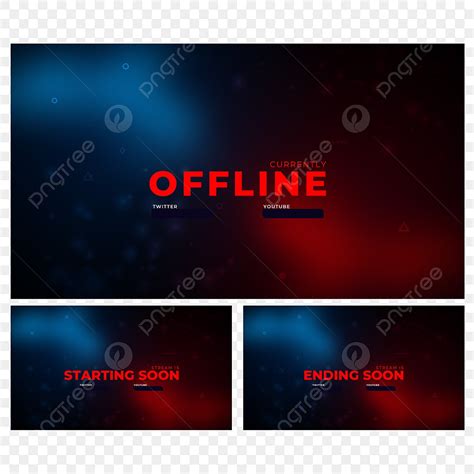 Minimalist Banners Clipart Vector, Minimalist Red And Blue Twitch ...