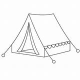 Premium Vector  Tent camping coloring Page For Kids Summer Outline sketch template