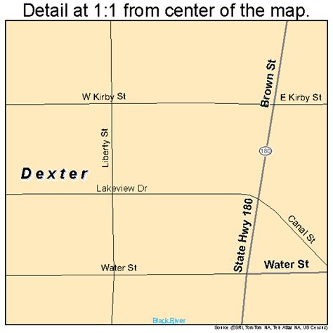 Dexter New York Street Map 3620500