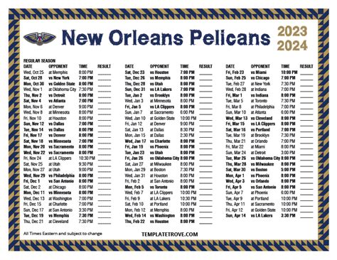 New Orleans Pelicans 2024 Schedule - Ivie Rhodie