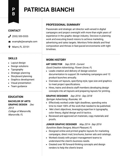 Art Director Resume PDF Examples, Summary, & Objective