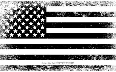 Black and White Distressed American Flag | Black and white flag, Black ...