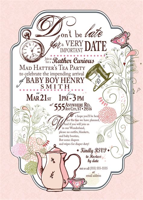 Mad Hatter Tea Party Invitation - Etsy