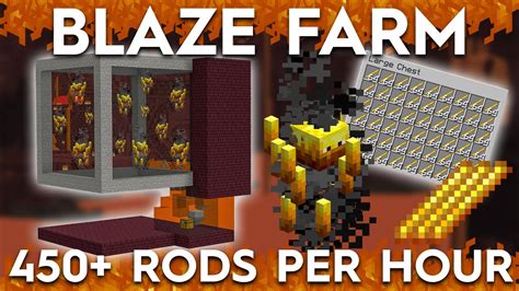 Minecraft Blaze Farm - 450 Blaze Rods Per Hour - YouTube