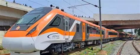 New orange Vande Bharat Express makes its debut on the track; here's an exclusive first look ...