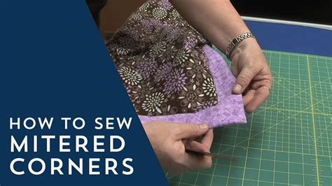 How to Sew Mitered Corners - YouTube