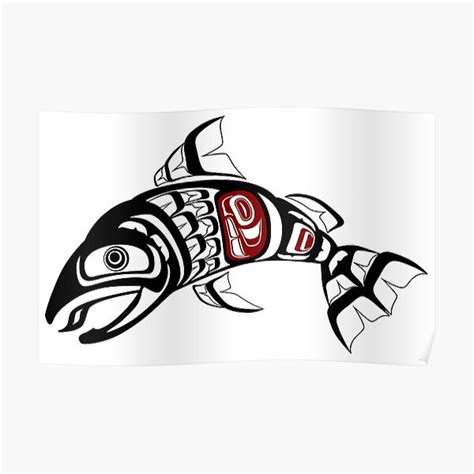 "Pacific Northwest Coast Salmon design fish native american Hiada first ...