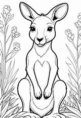 Kangaroo Free Printable Coloring Pages – Color My sketch template