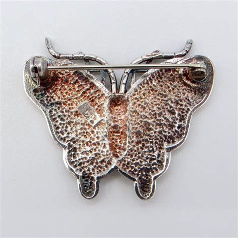 Silver and Enamel Butterfly Brooch – Antiques On Queen