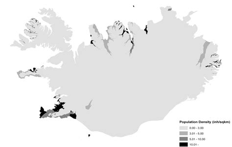 Iceland Population Density [666 x 424] : r/MapPorn