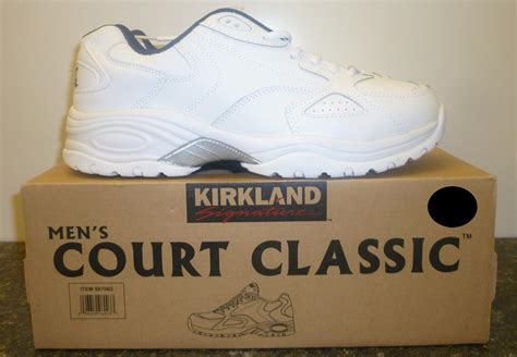 NIB! Sneakers Court Classics Kirkland Signature Mens Leather Tennis Shoes