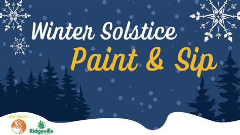 Winter Solstice Paint & Sip, Ridgeville Park District, Kenilworth, December 16 2023 | AllEvents.in