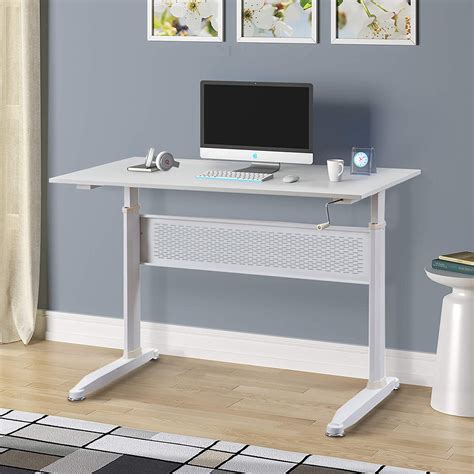 Adjustable Height Standing Desk Sit Stand Up Desk Workstation 47 Inch with Crank Handle for ...
