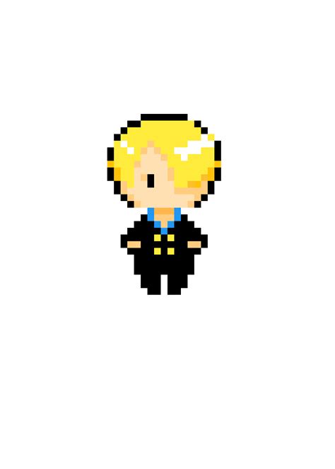 One Piece Sanji pixel | Pixel art templates, Pixel art design, Perler ...