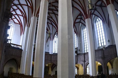 Interior of Lutheran St. Thomas Church Thomaskirche in Leipzig, Germany ...