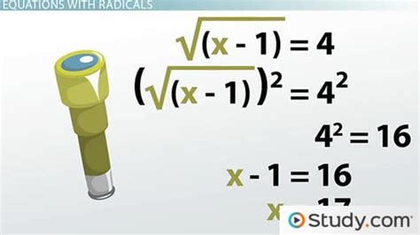 Solving Radical Equations: Steps and Examples - Video & Lesson ...