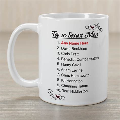 Top Ten Sexiest Men Personalized Mug | GiftsForYouNow